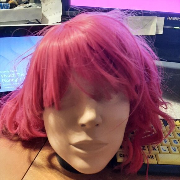 NEW ! Long Hair 14 inch Curly Wig Red main image 6
